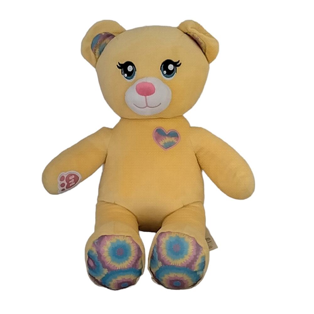 Build-A-Bear Workshop Yellow Tie Dye Heart Bear